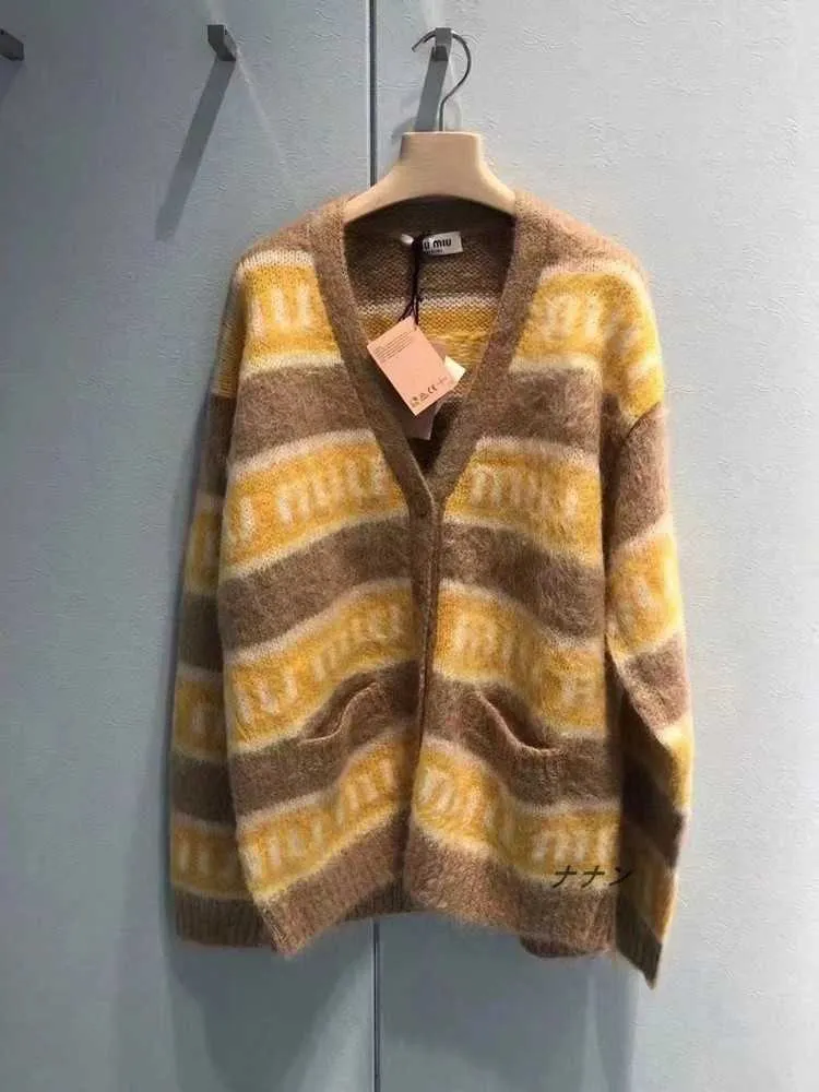 Miumiu 23 Womens Knitted Blue Chunky Cardigan Coat With V