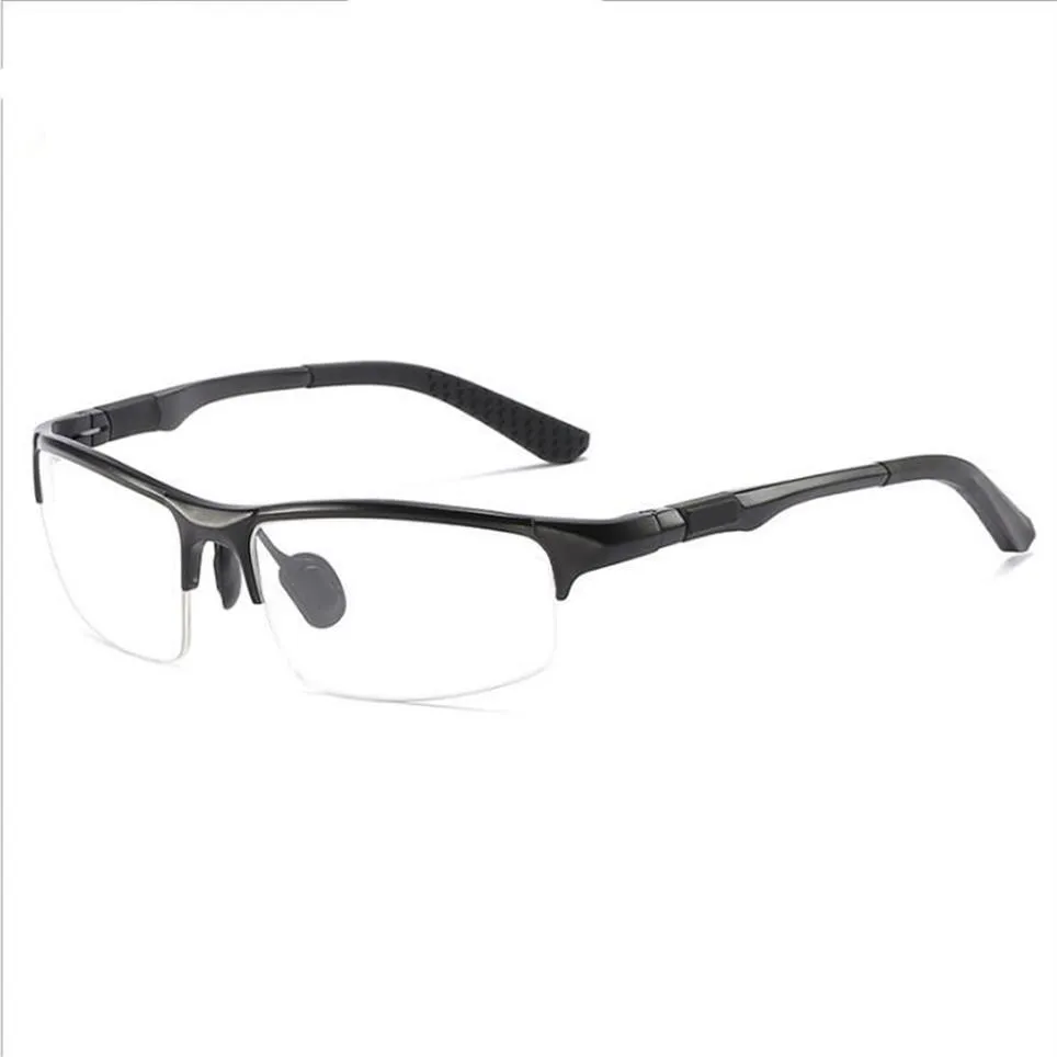Lunettes de Sport à monture optique en aluminium et magnésium, miroir plat, demi-monture, lunettes à vue courte, 222O