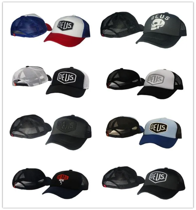 2021 Deus Skull Mesh Strapback unisex haft 6 panelu hatback czapki golf golf sporty baseball czapki gorras bones men na świeżym powietrzu WOM2983382