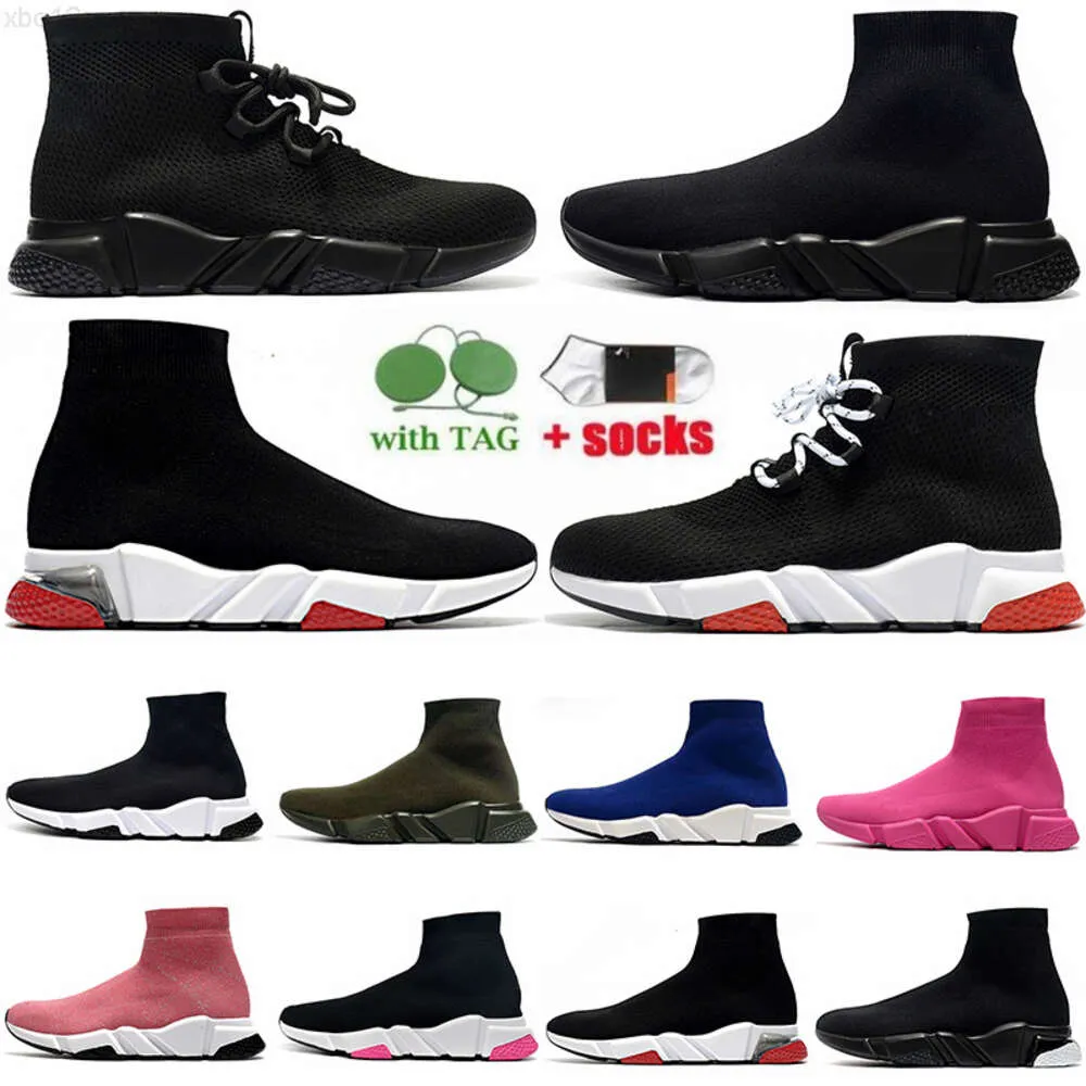 Üst Çorap Ayakkabı Ayak bileği Boot Erkekler için Kadınlar Şık Konfor Stranty Trainers Siyah Beyaz Çam Yeşil Çok Yönlü Oreo Tasarımcı Spor Kabarcıları Platform Jogging Loafers