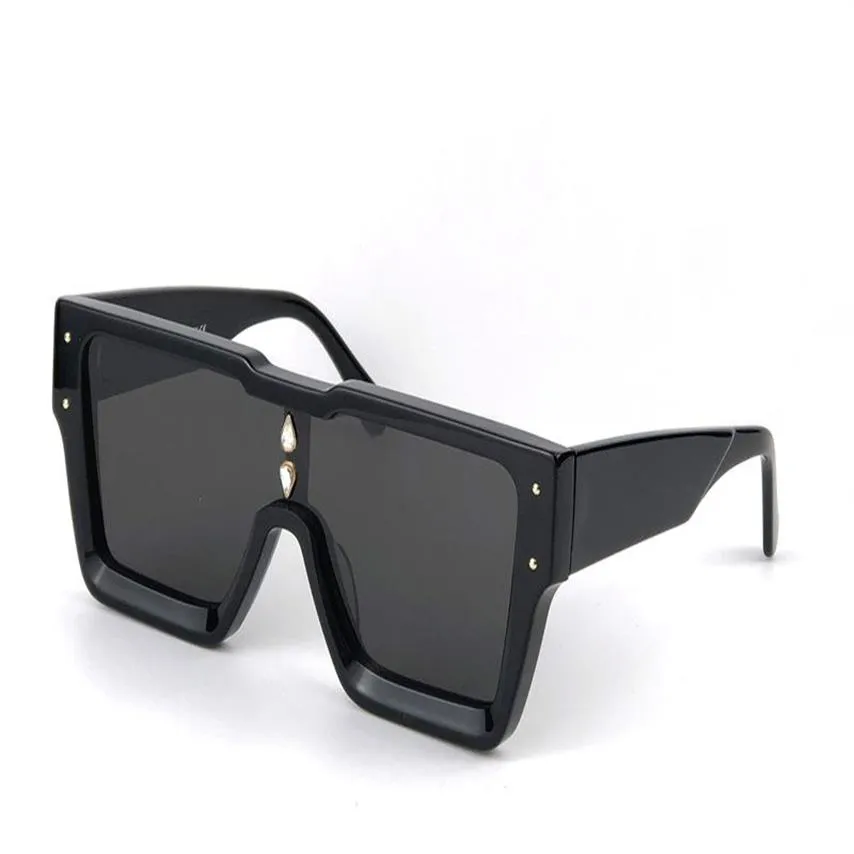 2021 estilo passarela moda óculos de sol z2188 quadrado placa grossa lente com decoração de cristal design vanguardista ao ar livre uv400245r