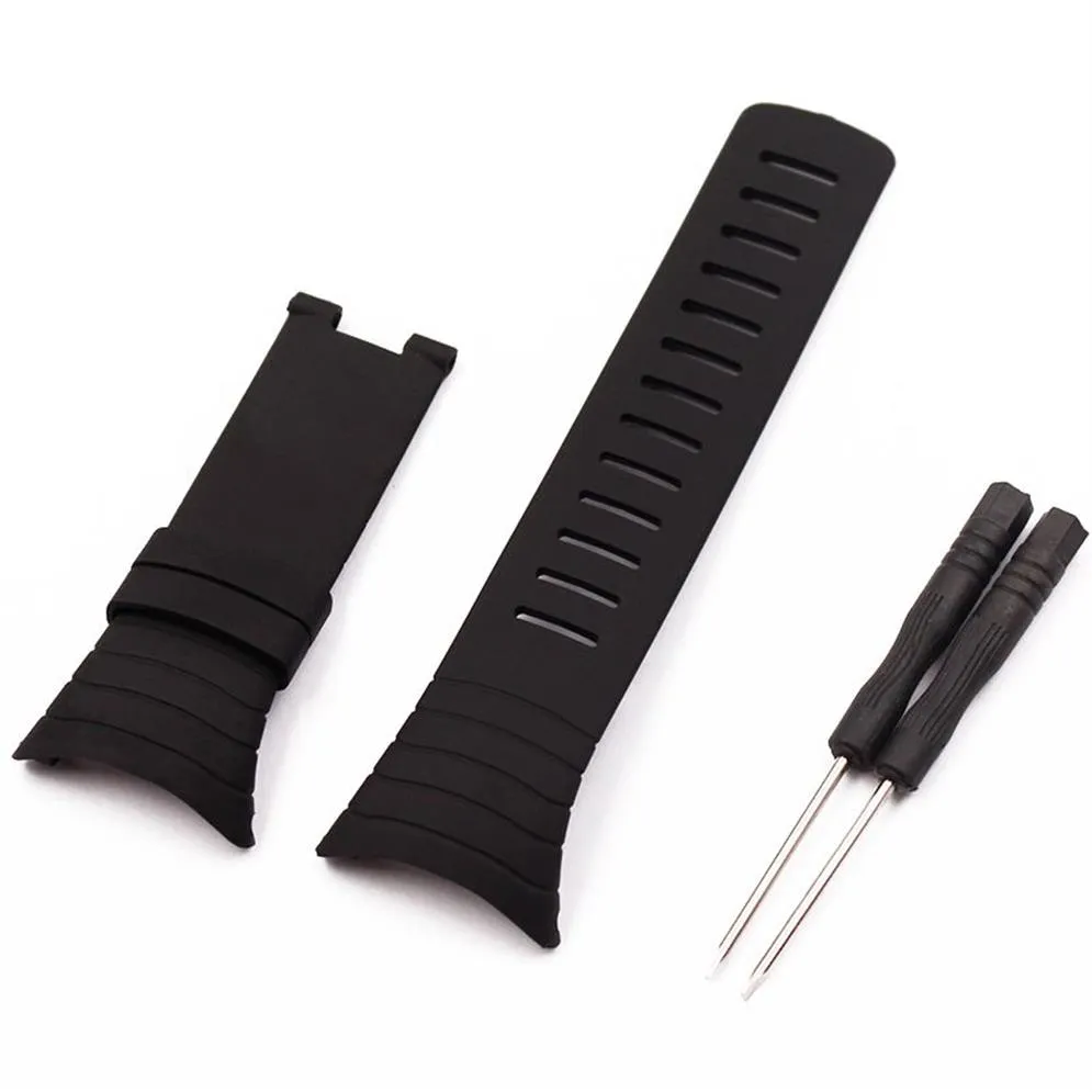 Acessórios de relógio para suunto core relógios masculinos 100% pulseira padrão cinto preto fita strap2738