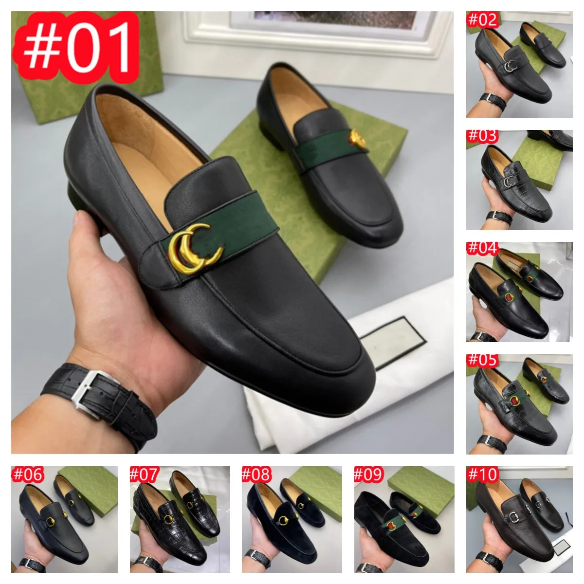 Top Oxford Designer di lusso da uomo Scarpe eleganti Vera pelle Nero Primavera Autunno Mocassini Affari Scarpe fatte a mano Festa formale Ufficio Matrimonio Uomo Mocassini Scarpe