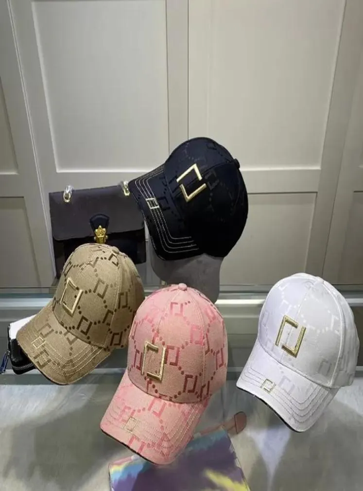 4 renk mektup beyzbol kapakları lüks tasarımcı top kapağı erkekler kadınlar spor golf zirve şapkaları açık casquette f Beanies Bonnet Sun Hat5004038
