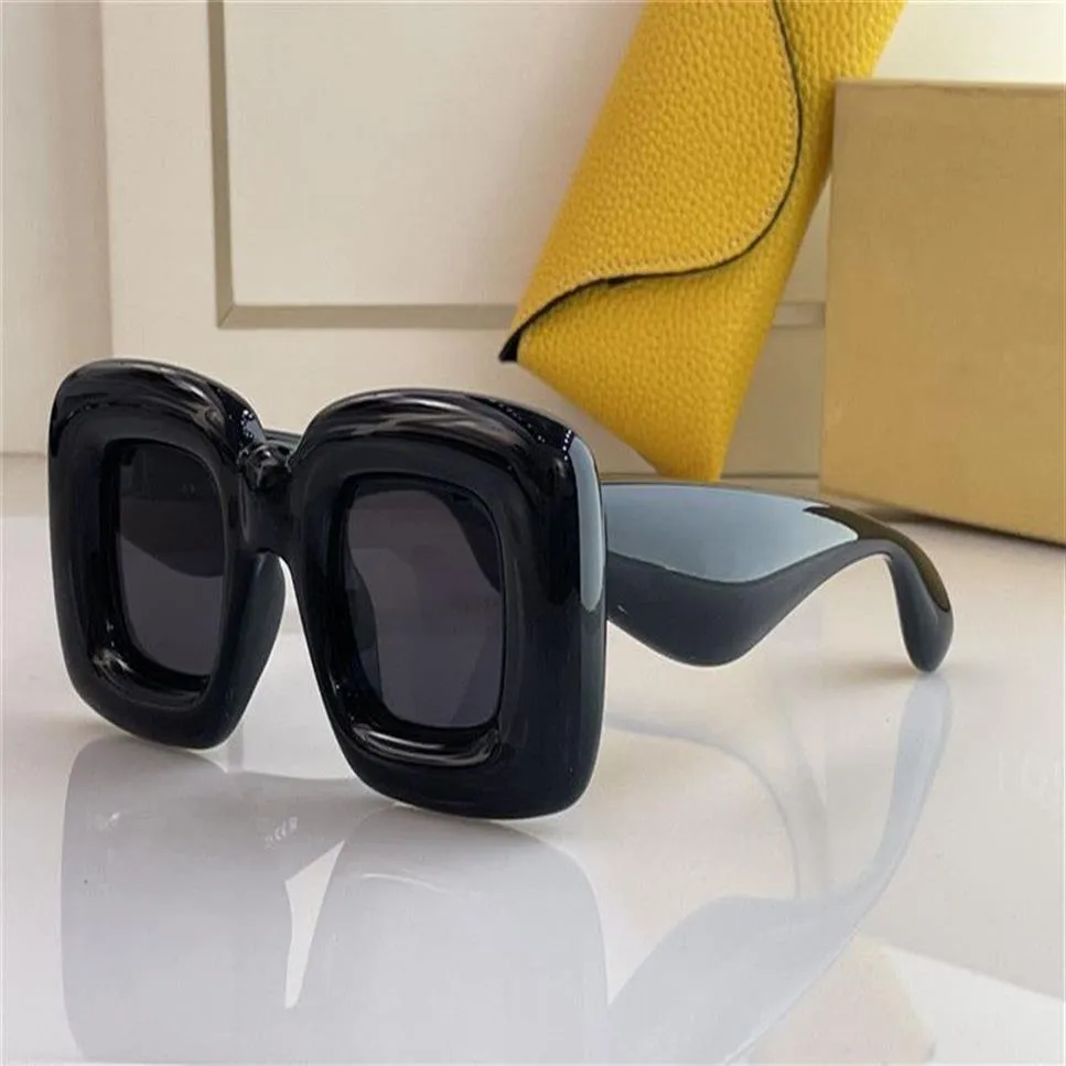 Nya mode solglasögon 40098 Special Design Color Square Shape Frame Avant-Garde Style Crazy Intressant With Case290e