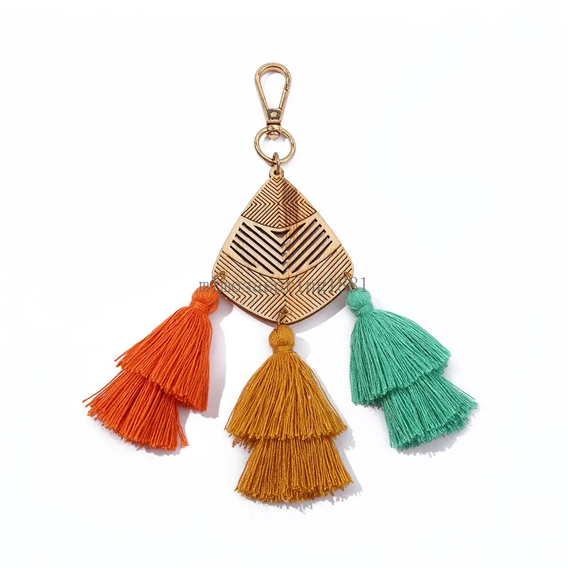 Boheemse kleurrijke kwastjes hangende hanger Kleurrijke handgemaakte geweven sleutelhangers Damestassen Charms Ornamenten Decoraties Feestcadeaus