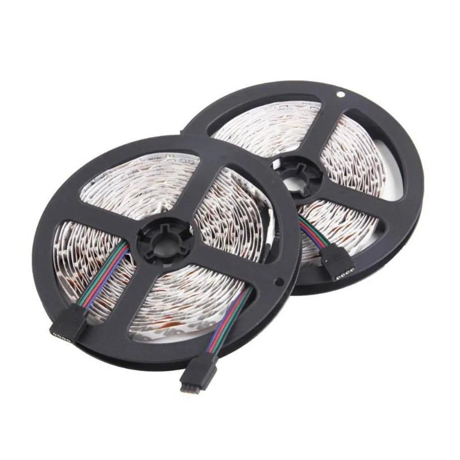 Paski ICOCO 1 Zestaw 2x5 metrów 1 Roll Profesin 600 LED 3528 SMD RGB Długi czas LED Super jasność Elastyczna światła Pasek 279e