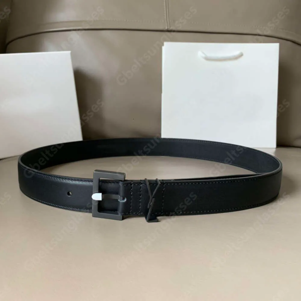 Woman Belt Jewelry S Leather Designer Belt Cinturon De Lujo Black White Genuine Leather Belt Luxury Letters Buckle width 3.0cm with Box