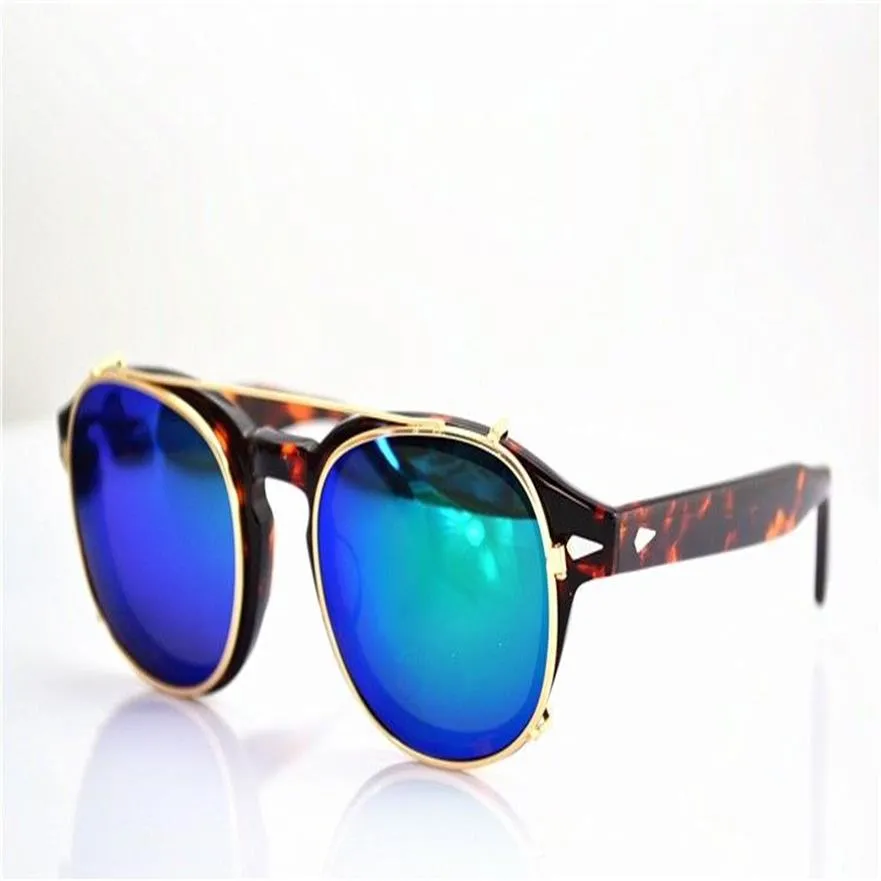 High Quality clips two Size Johnny Depp Style Glasses clip Men Retro Vintage Polarized clip Women sunglasses clips 7 color279h