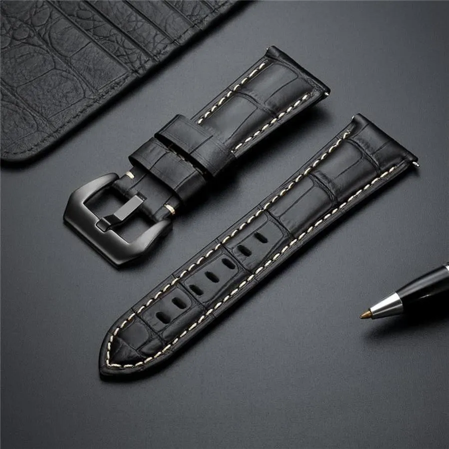 Watch Bands Bamboo Pattern Genuine Leather Watchbands Accessories Stainless Steel Buckle High Quality Replacement Watches Straps3064