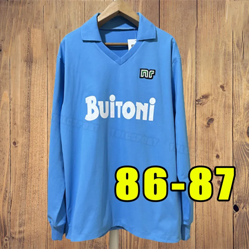 Napoli Retro Soccer Jersey Men Short Sleeve Polyester Football Kit