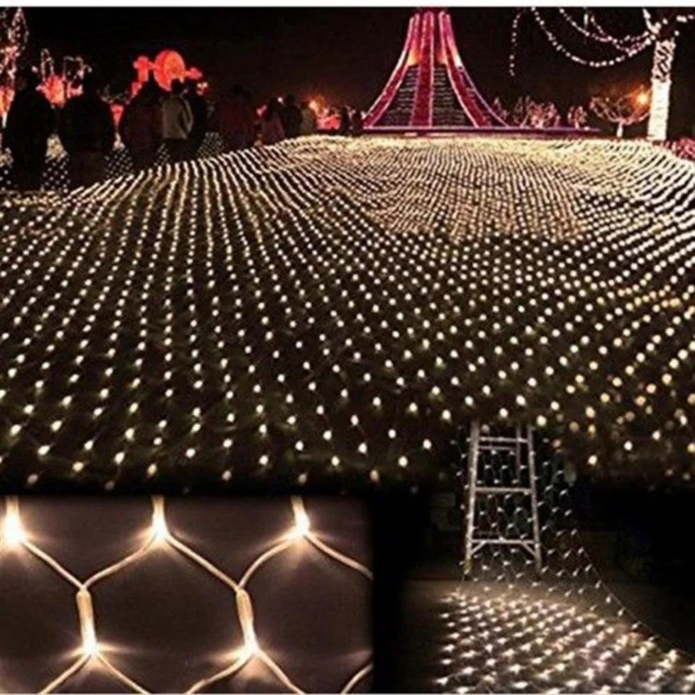 3M 2M 200 luci nette a LED mesh stringhe di luce fata luce matrimonio festa di Natale con controller a 8 funzioni EU US AU UK Plug AC110V262o