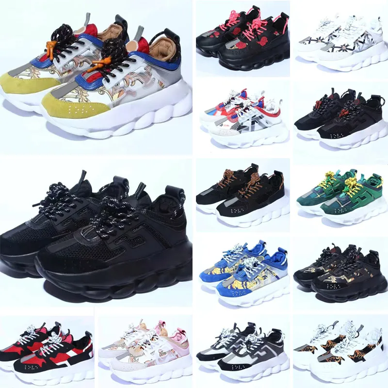 Designer Platform Sneakers 2025 Reaction Rubber Chain, Triple Color