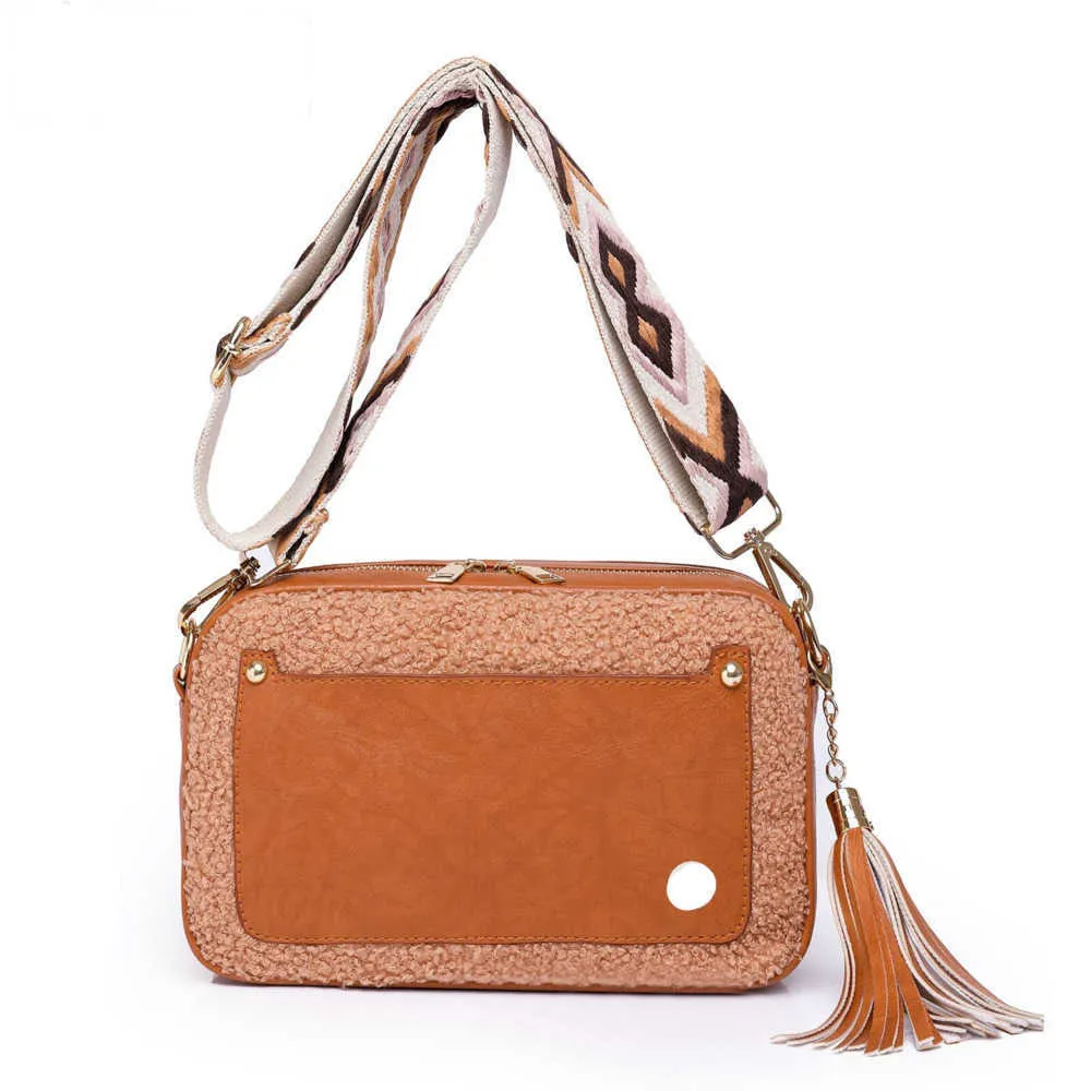 أكياس في الهواء الطلق Lu Bag Bag Women Women's Crossbody Bag Bag Back Plush Material Material Small Square Bag