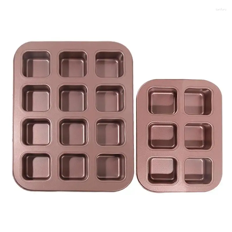 Bakeware Tools Divided Brownie Pan Full-Edge Square Cake Mold Non-Stick Baking With 6/12 Grids Cupcake Supplies Kitchen Accessories