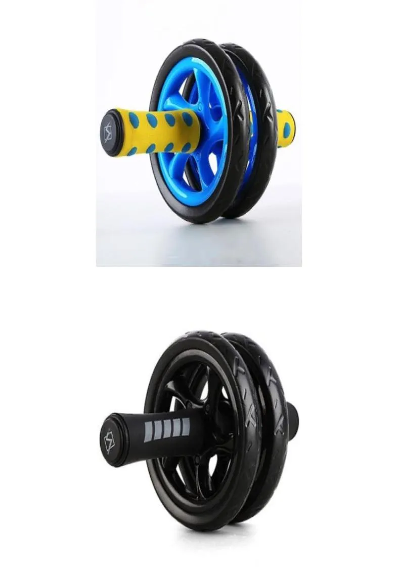 Silence Healthy Belly Wheel Double Abdomen Core Abs Workout Roller Woman Man Trolley Wheels Motion Bodybuilding Equipment 22zd K27289036