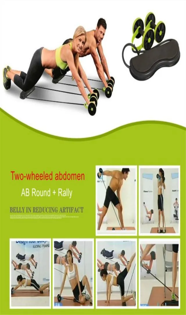 Nuova attrezzatura per esercizi muscolari Attrezzatura per il fitness a casa Doppia ruota Ruota addominale Ab Roller Gym Roller Trainer Training7317318