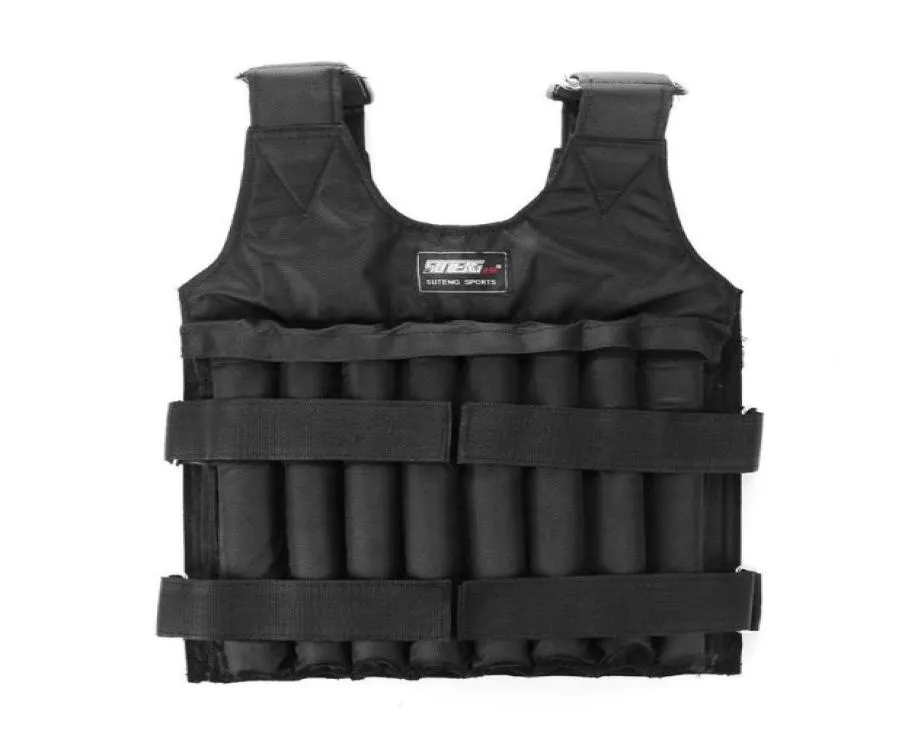 20 kg 50 kg Loading Weighted Vest för boxningsträningsträning Fitnessutrustning Justerbar västmästning Sandkläder6909691