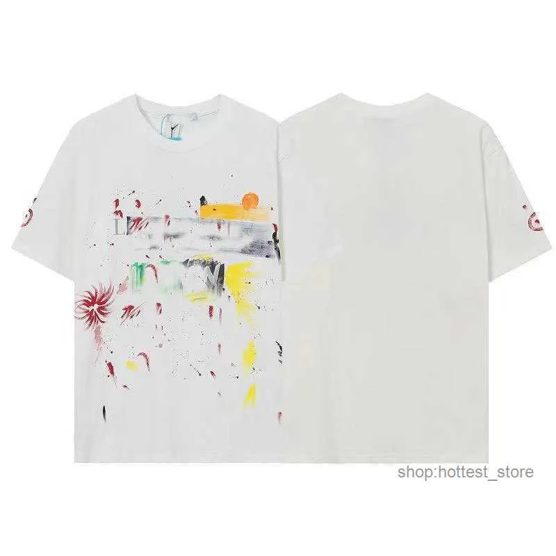 ランビンズTシャツスペックルドインクスタイルギャラリーTシャツDepts Co-Branding Mens Women Designers Tshirts Cottons TopsカジュアルLuxury