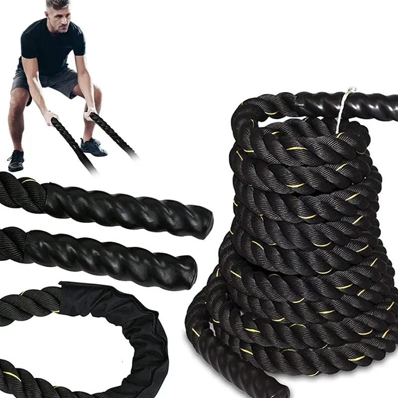 Skok liny 25 mm ciężki trening linowy Ćwiczenie Battle Power Training Home Gym Sprzęt Pomijanie mięśni 231211