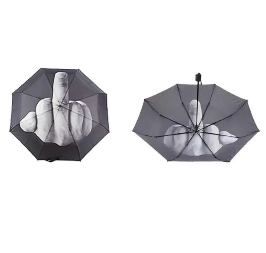 Kvinnor Paraply Rain Malfing Paraply Men Windproof Folding Parasol Personlighet Svart långfingret Paraplyer 0 H10155732328