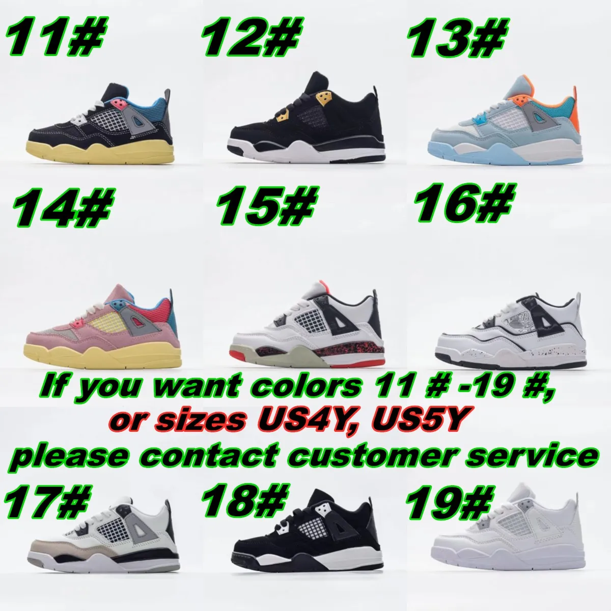 Kids Jumpman 4s Basketball Sneakers University Blue Red Thunder Black Grey Military Shoes For Boys Girls 4 5 Years From Aacc8 20.08 DHgate.Com