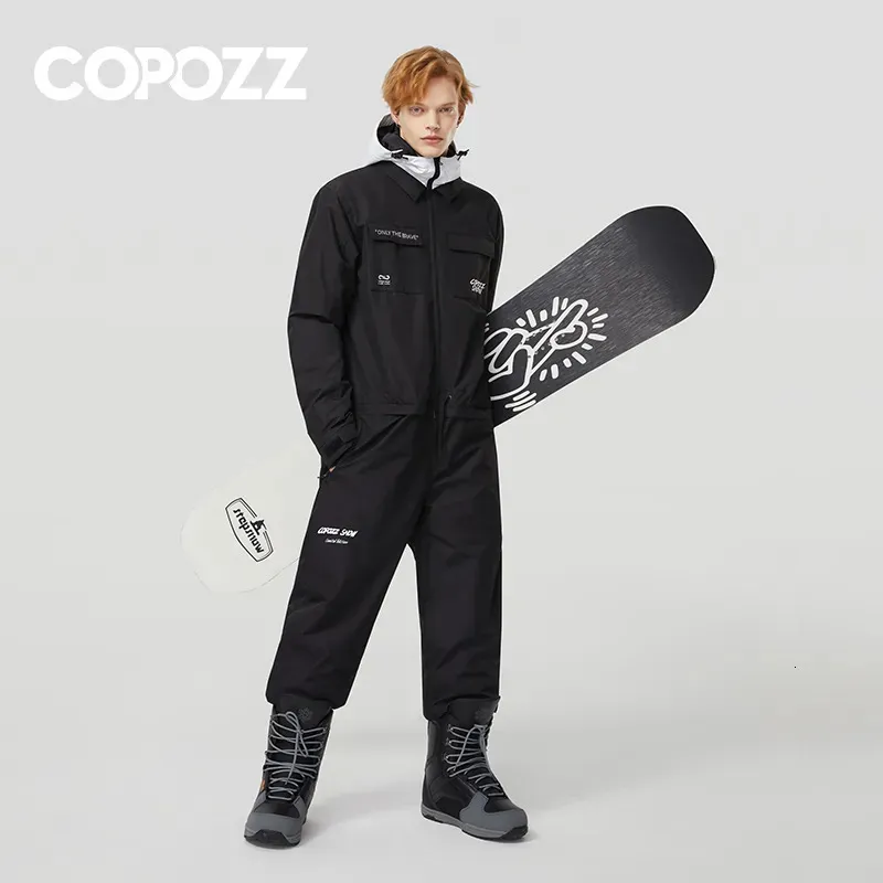 Inne towary sportowe Copozz Winter Ski Suit mężczyźni kobiety Wodoodporne ciepłe kombinezony Sport Sport Snowboard Jesuit Skiing Ubrania 231211
