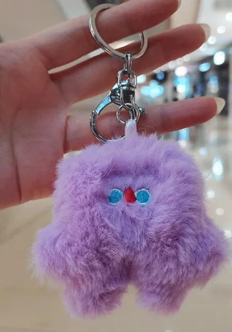 Piccolo Peluche a Forma di Pesca Kawaii, Portachiavi Giocattolo, Ciondolo per Zaino, Bambola per Macchina Acchiappapeluche, Gioielli, Piccoli Portachiavi in Peluche