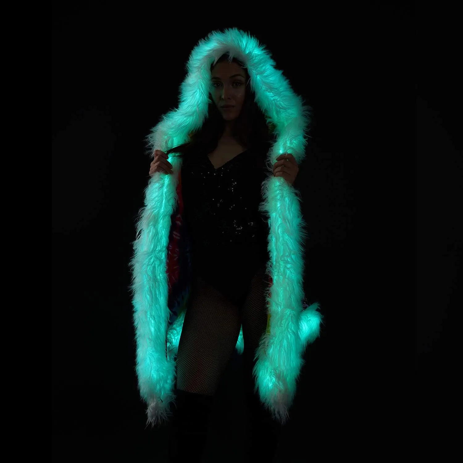 Light up shop fur vest