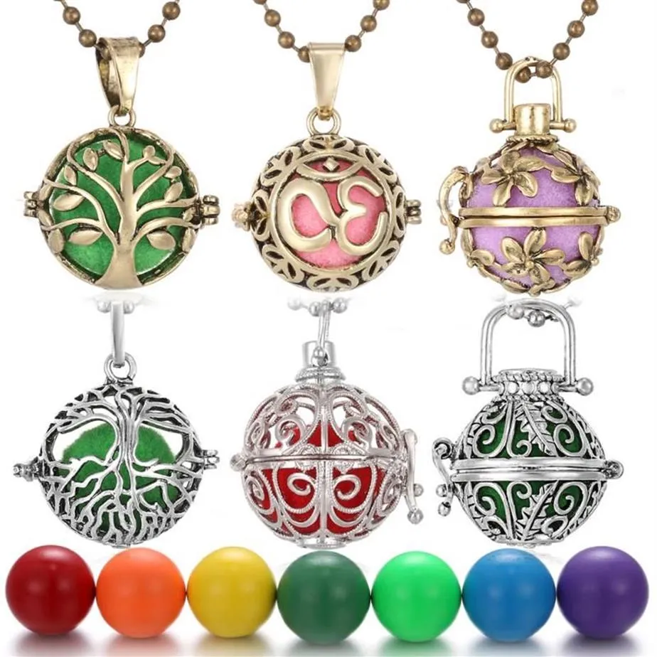 Pendentif Colliers Bijoux Diffuseur Collier Mexique Carillon Musique Angel Ball Caller Médaillon Vintage Amour Grossesse2269