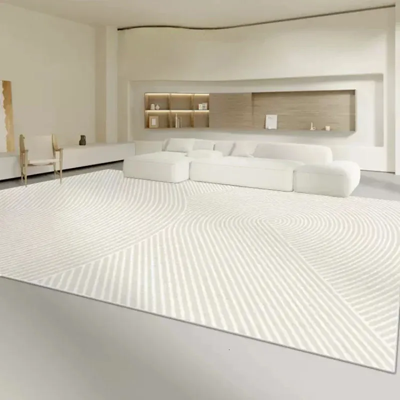 Tapis léger luxe mode salon tapis décoration de la maison tables basses tapis en peluche grande surface chambre minimalisme tapis 231207