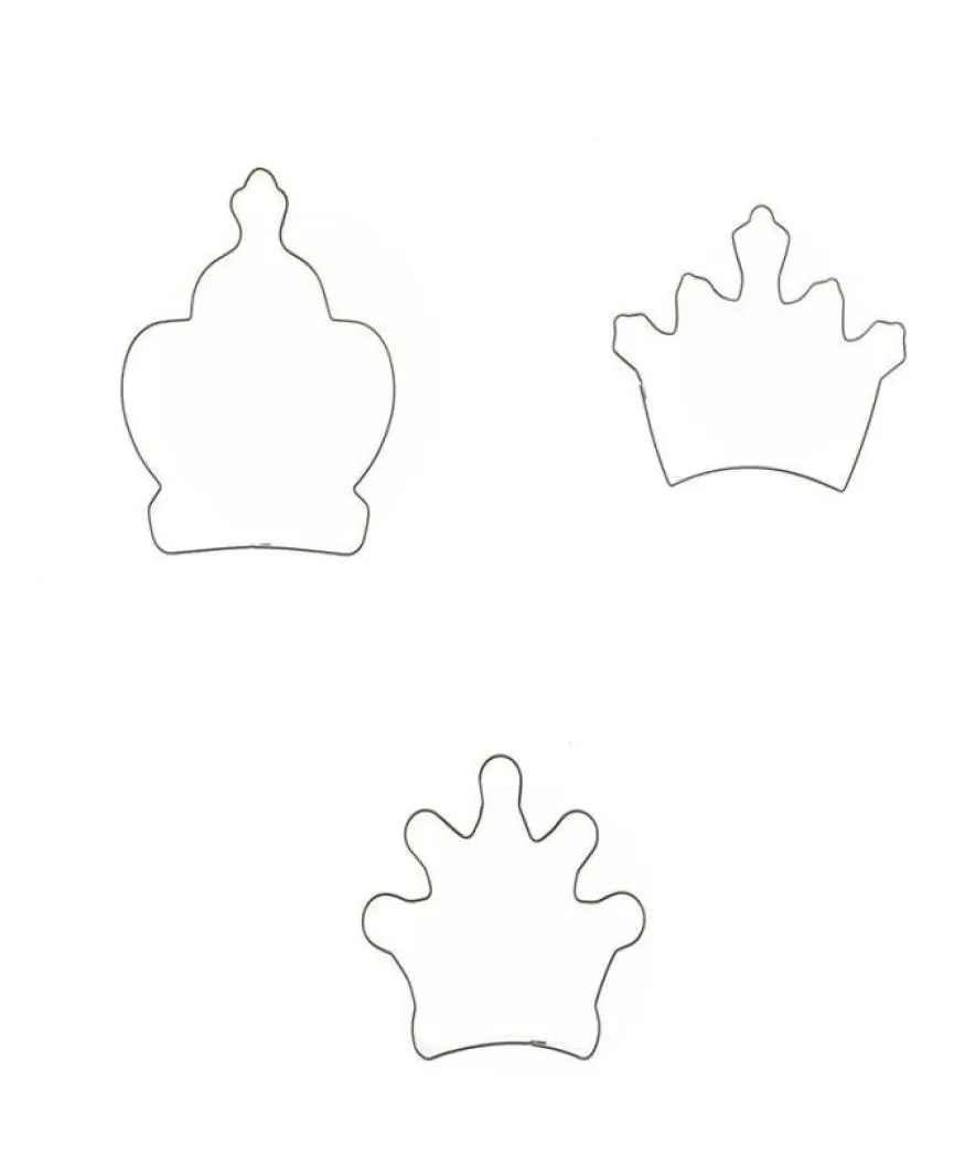 Bakvormen ABRIKOOS 3-delige set Cookie Cutter Crown Design Fondant Biscuit Cake Rvs Mold Gebak Ddecoration Tool8855922