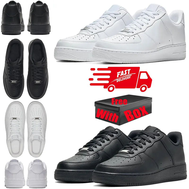 Con scatola spedizione gratuita Designer af1 one 1 scarpe da corsa per uomo donna tripla nera bianca scarpa da uomo scarpe da ginnastica sneakers corridori casual taglia 36-47