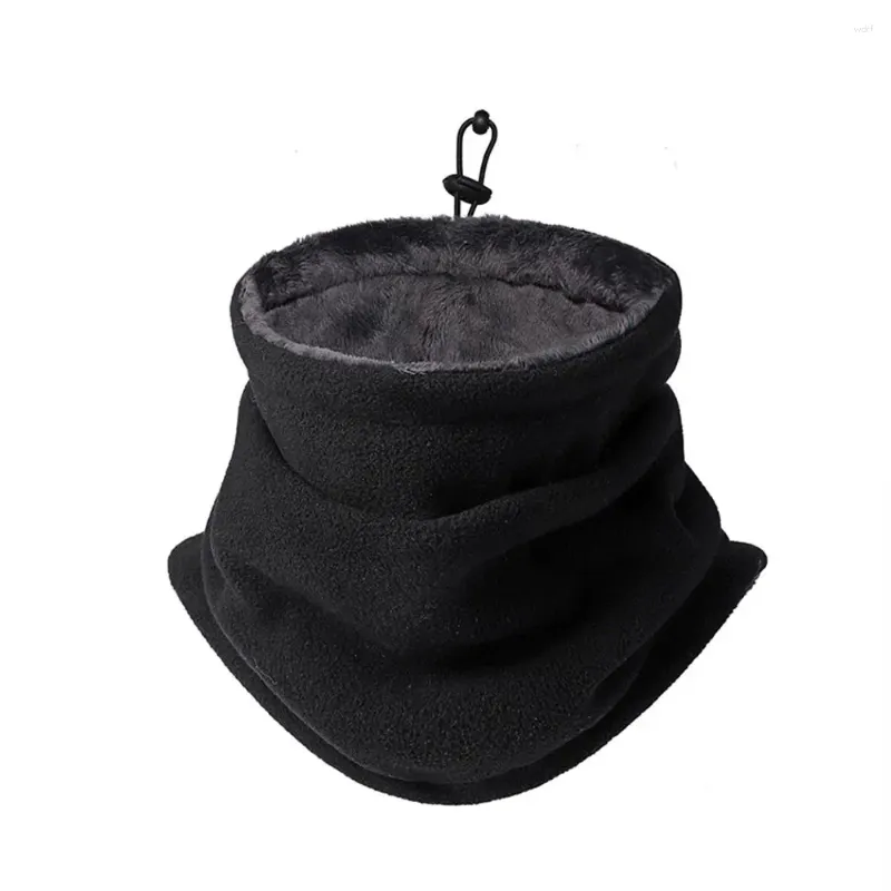 Écharpes d'hiver chaud anneau écharpe pour femmes hommes peluche solide visage masque extérieur sport collier polaire snood cou épais silencieux