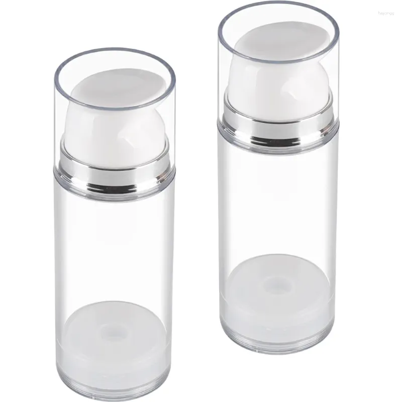 Storage Bottles 2 Pcs Squeeze Lotion Bottle Travel Containers Creams Sub Package Pressing Type Plastic Lid Dispenser Airless Pp Pump Liquids