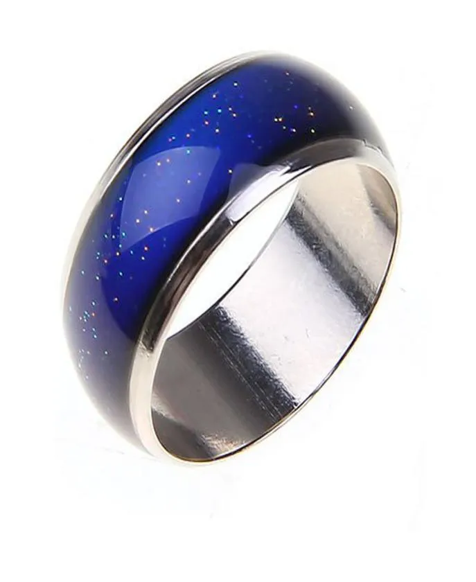 Bague en acier inoxydable changeant de couleur anneaux d'humeur sentiment émotion température anneau large 6mm bijoux intelligents anneaux de mode pour hommes femmes 5083237