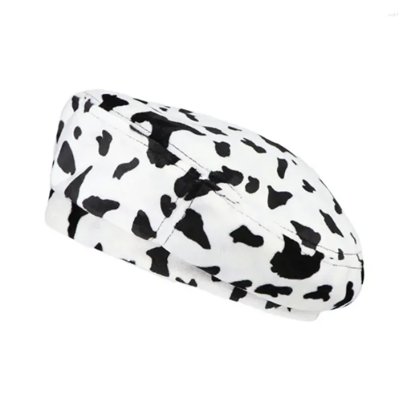 Berets homens pintor cogumelo chapéu vaca zebra padrão impressão boina osso outono inverno feminino kpop streetwear beanie hip hop bonés