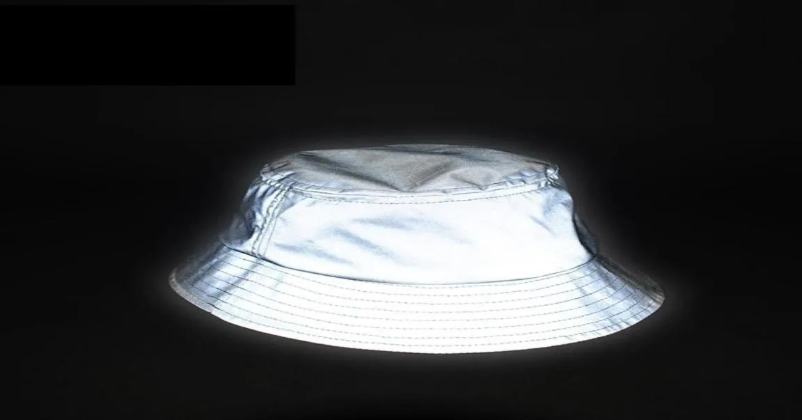 Man Women Unisex Reflective Hat Glow In The Dark Hip Hop Outdoor Summer Beach Sporting Sun Bucket Hat Bob Chapeau Caps WFGD809 T205590310