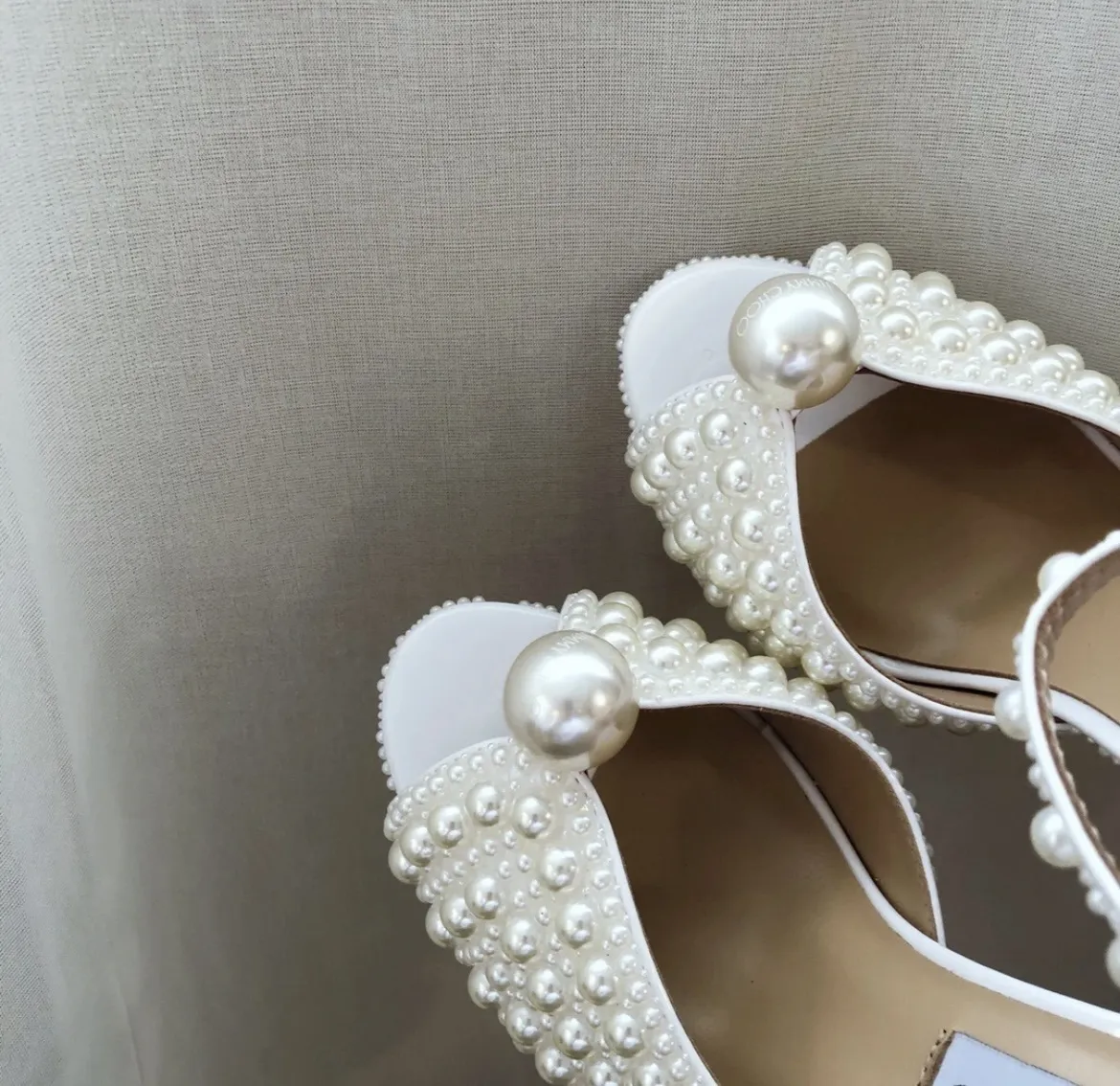 Elegant Bridal Wedding Dress Shoes Sacora Lady Sandals White Pearls Leather Luxury Brands High Heels Women Walking Party Siz