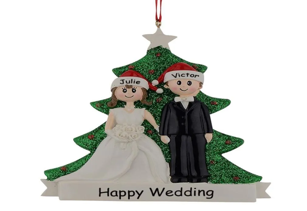 Maxora Couple Mariage Résine Noël Fiançailles Ornements Cadeaux Personnalisés Souvenirs Pour La Saint-Valentin Cadeaux Fête Decor5571684