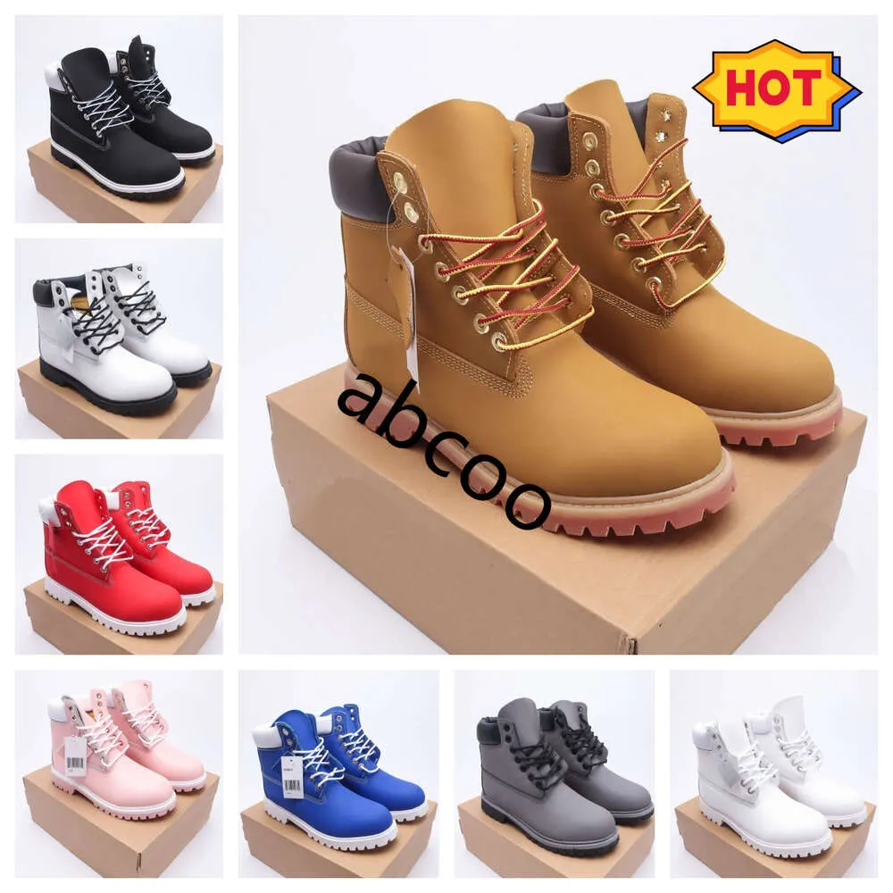 디자이너 마틴 부츠 Timbeland Boots 최고 품질의 발목 부츠 남성 여성 밀 밀 블랙 핑크 블루 화이트 패션 야외 클래식 겨울 스포츠 크기 36-46