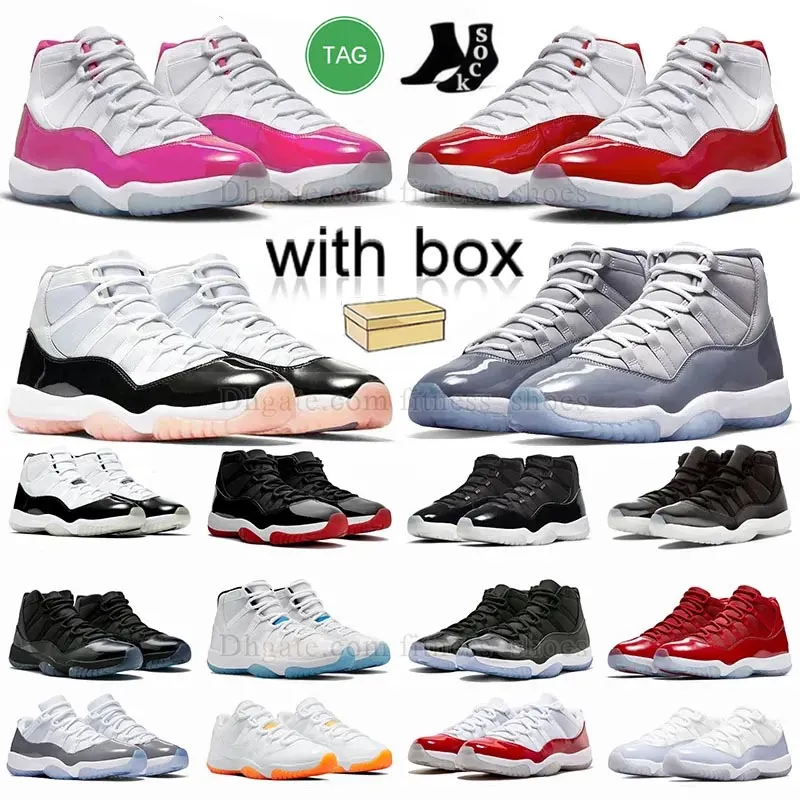 Jumpman 11 Basketbol Ayakkabı Jump Man Dmp Derghude 11s Kutu Kiraz Kırmızı Serin Gri Cins Uzay Reçel Kapağı ve Elbisesi Concord J11 Neopolitan Pembe Gama Mavi Spor Sneaker Mens