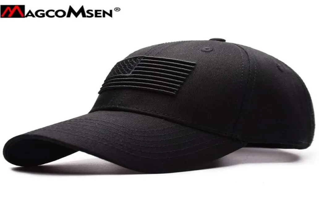 MAGCOMSEN Tactical Baseball Cap Men Summer USA Flag Sun Protective Snapback Cap Casual Golf Baseball Caps Army Hat Men8765197