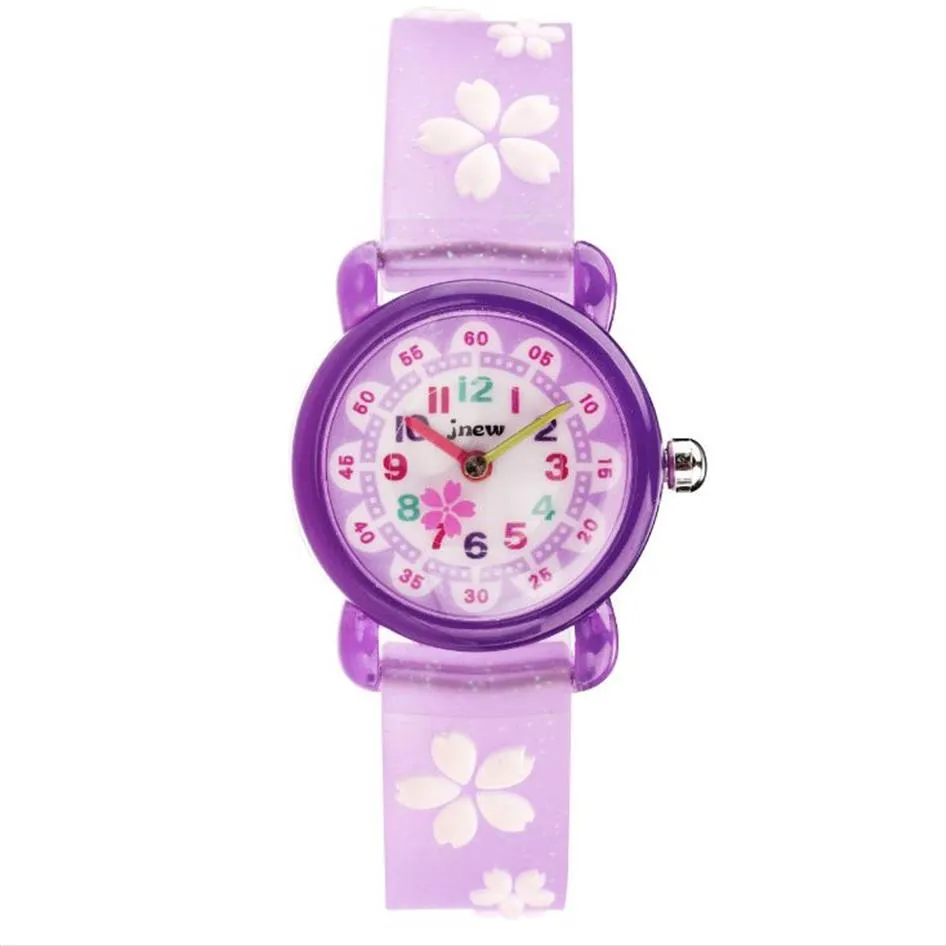 JNEW marca orologio al quarzo per bambini adorabile cartone animato ragazzi ragazze studenti orologi cinturino in silicone color caramella orologi da polso carino bambino2667