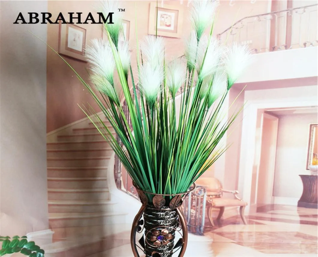 93cm 7 Heads Silk Onion Grass Large Artificial Tree Fake Reed Bouquet Wedding Flower Plastic Autumn Plants For Home Party Decor7315615