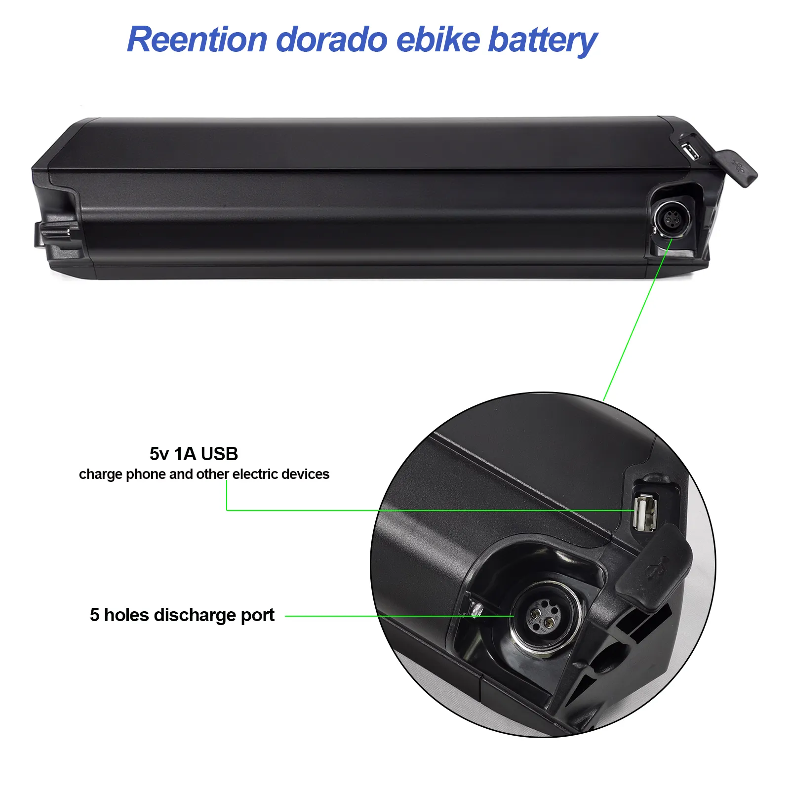 reention Dorado Battery 48v eBike Battery 21700 Reention NCM Bike Replacment Batteries for 250W 350W 500W 750W 1000w 48V 17.5ah 21ah with 30A BMS