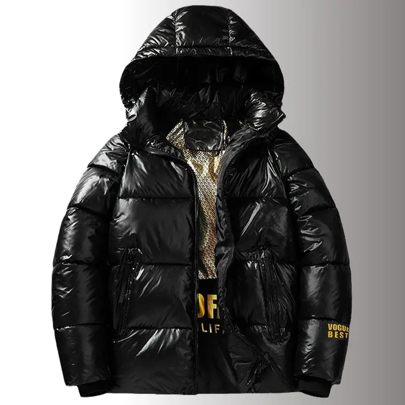 Men s Jackets 2023 Winter Thick Warm Hooded Casual White Duck Down Jacket Short Glossy Cold Proof Outwear Puffer Coats 231211