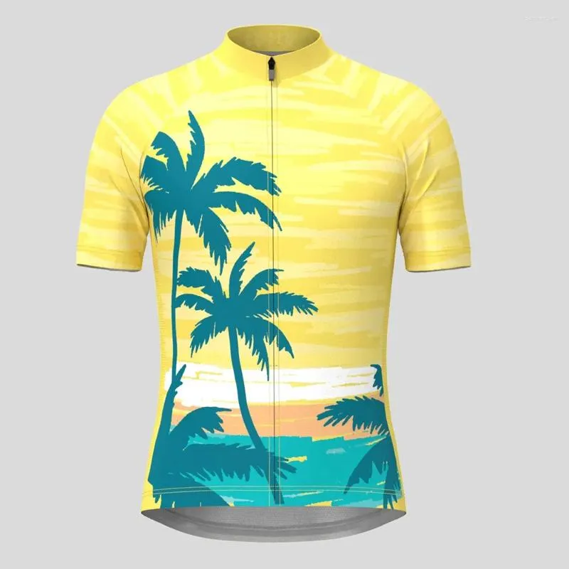 Racejassen Hawaii Kokospalm Fietsshirt Korte mouw Fietsshirt Fietskleding Bergwegkleding Ademende MTB-kleding