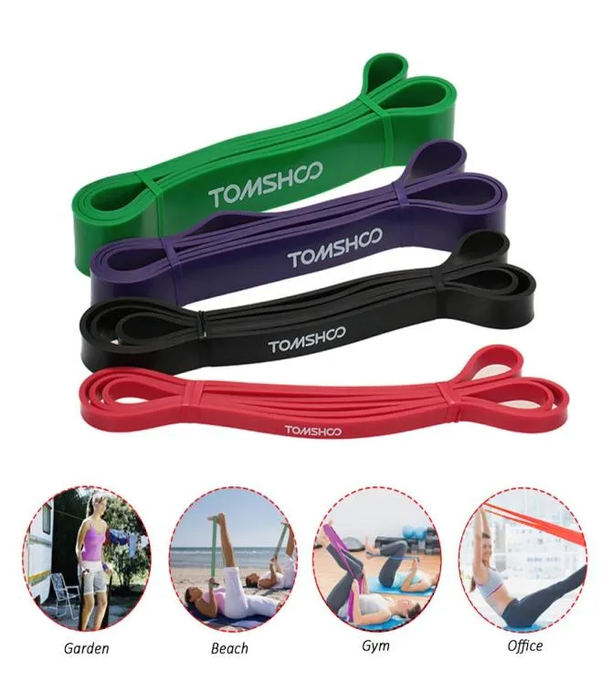 TOMSHOO 208CM Motstånd Band Set Rubber Pull Up Bands Fitness Equipment Power LaTex Band Loop Rand Gym Strength Training6558965