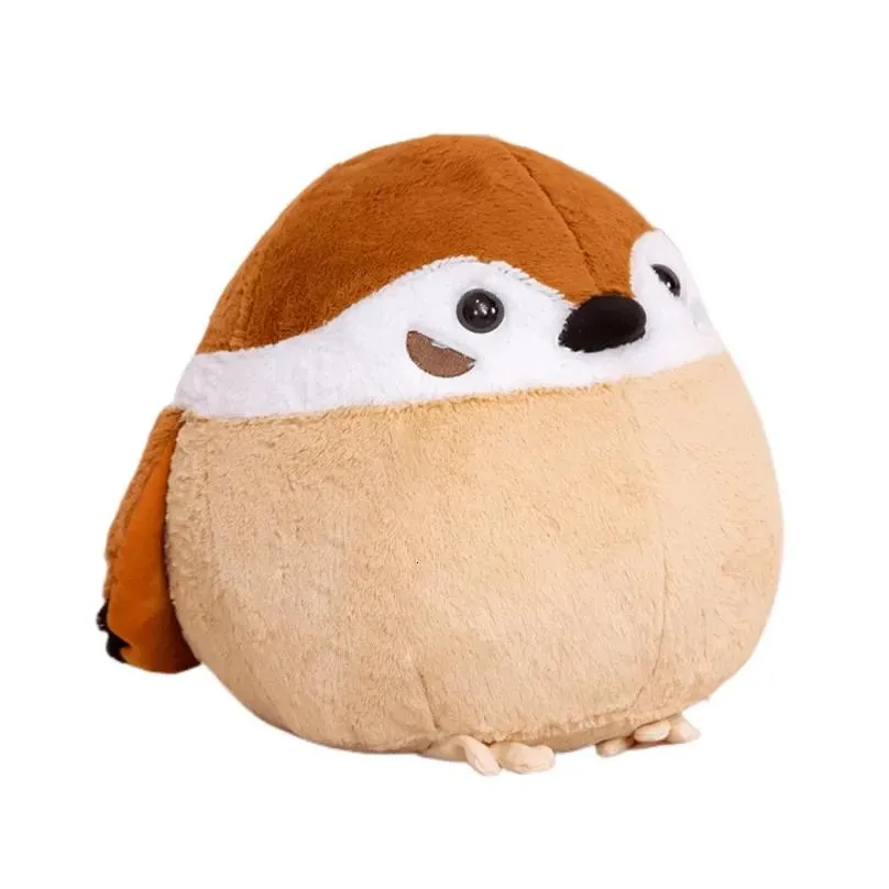 Animales de peluche rellenos 30/40 cm Dibujos animados Gordo Redondo Periquito Loro Juguetes Animal Muñeca Suave Pájaro Almohada Lindo Regalo de Cumpleaños para Niños Niñas Dhrmq